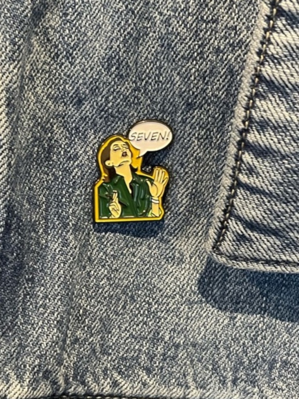 Friends Monica Geller “Seven” Enamel Pin | TV Show Fan Pin